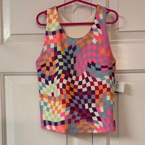 Athletic Works Multicolor Geometric Tank Top
